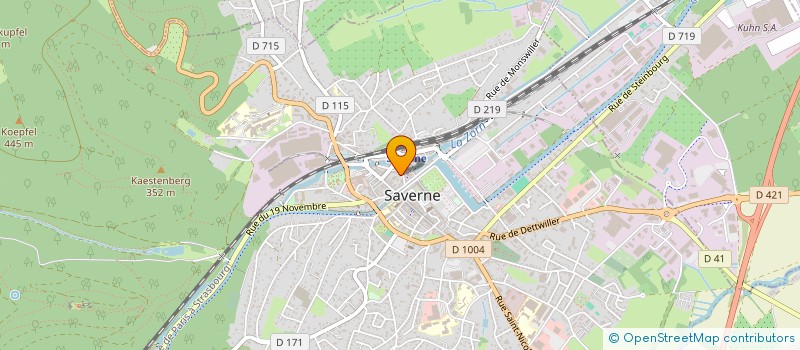 localisation de l'entreprise SOCIETE SAVA à SAVERNE