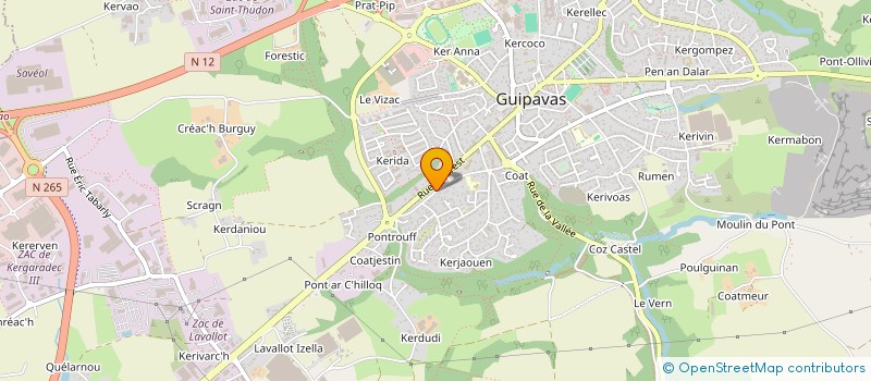 localisation de l'entreprise SOCIETE SEICA  GUIPAVAS