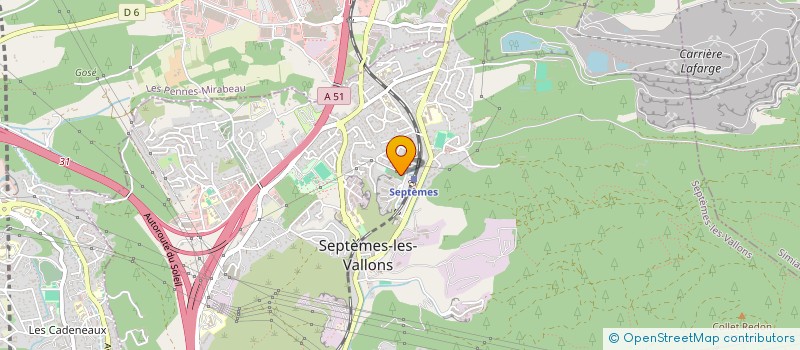 localisation de l'entreprise SOCIETE SEPTEMOISE D'ALUMINIUM à SEPTEMES LES VALLONS