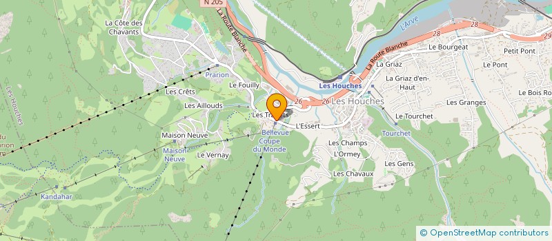 localisation de l'entreprise SOCIETE SERGE CACHAT à LES HOUCHES