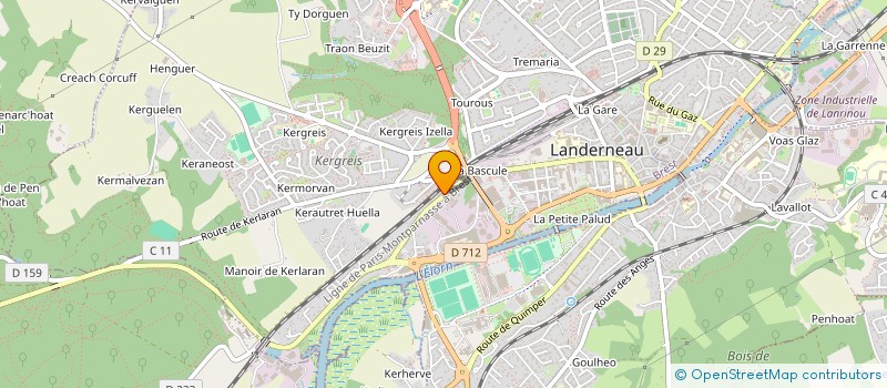 localisation de l'entreprise SOCIETE SERGE L'HOSTIS  LANDERNEAU