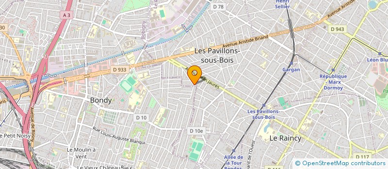 localisation de l'entreprise SOCIETE SERVICE SANITAIRE  LES PAVILLONS-SOUS-BOIS