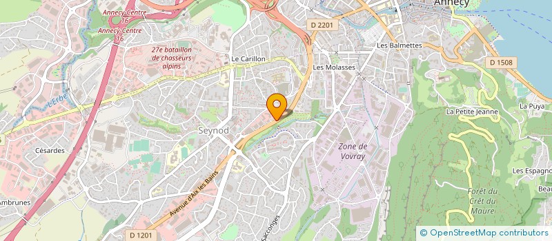 localisation de l'entreprise SOCIETE SEYNODIENNE D'HOTELLERIE RESTAURATION à ANNECY