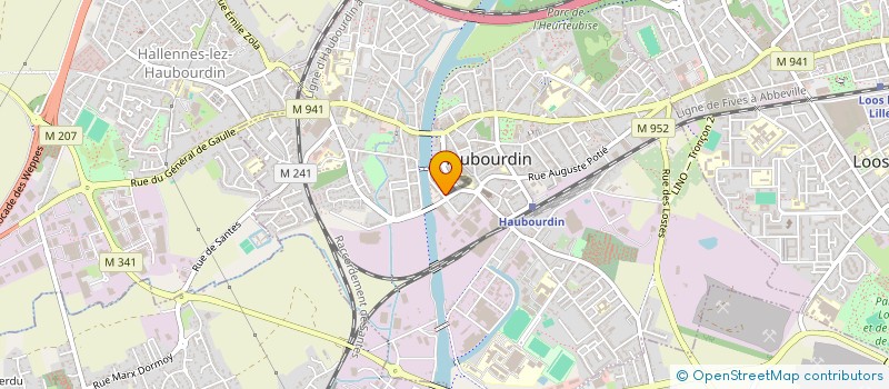 localisation de l'entreprise SOCIETE SIBER  HAUBOURDIN