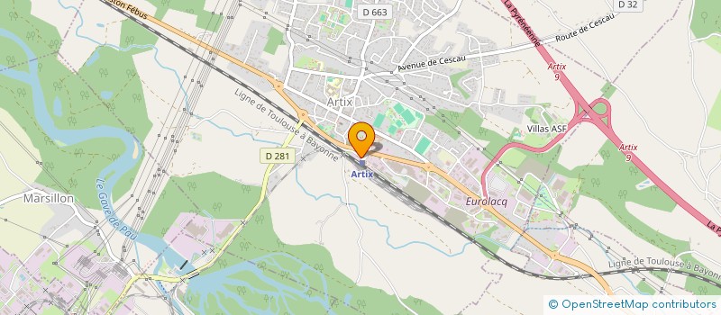 localisation de l'entreprise SOCIETE SOBEM  LACQ