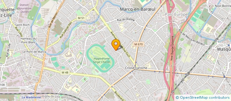localisation de l'entreprise SOCIETE SOFIMAR à MARCQ-EN-BARŒUL