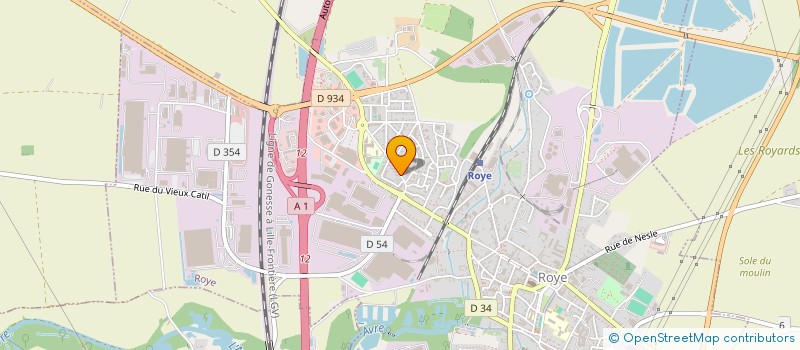 localisation de l'entreprise SOCIETE SOISSONNAISE DE MOTELLERIE SARL à ROYE