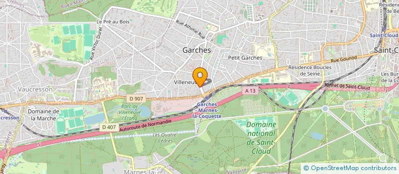 localisation de l'entreprise SOCIETE START à GARCHES