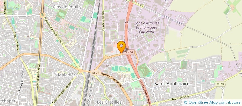 localisation de l'entreprise SOCIETE SYNERGIE COIFFURE à DIJON