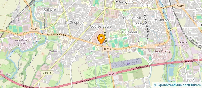 localisation de l'entreprise SOCIETE TARBAISE D ECHAPPEMENT à TARBES