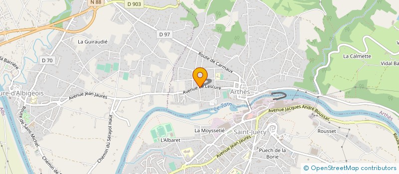 localisation de l'entreprise SOCIETE TARNAISE DE RAVALEMENT DE FACADES à ARTHES