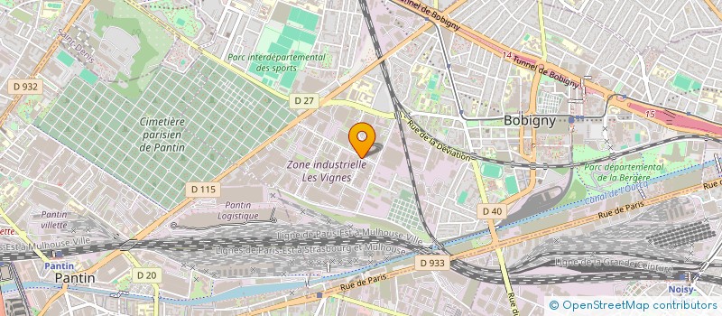 localisation de l'entreprise SOCIETE TECHMO SERVICE INDUSTRIE à BOBIGNY