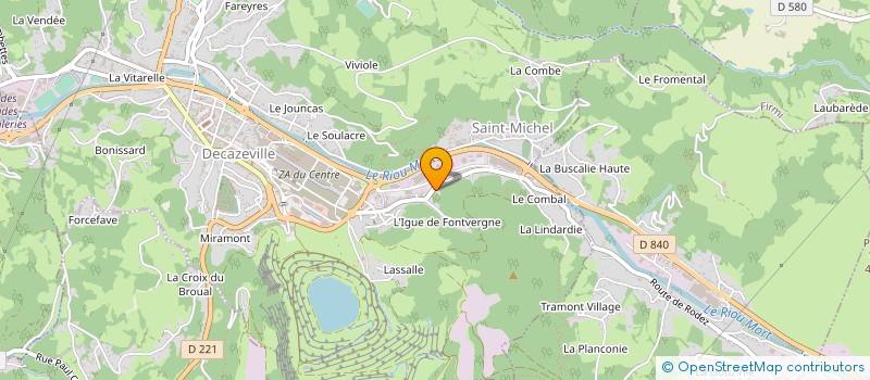 localisation de l'entreprise SOCIETE TECHNIC'SERVICES à DECAZEVILLE