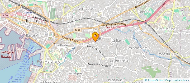 localisation de l'entreprise SOCIETE TECHNIQUE DU BATIMENT à TOULON