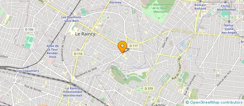 localisation de l'entreprise SOCIETE TECHNOMETAL à LE RAINCY