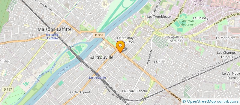 localisation de l'entreprise SOCIETE TELE CENTRE à SARTROUVILLE
