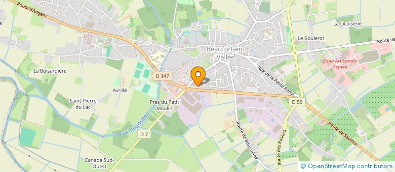 localisation de l'entreprise SOCIETE TEXTILE DE L'OUEST  BEAUFORT-EN-ANJOU