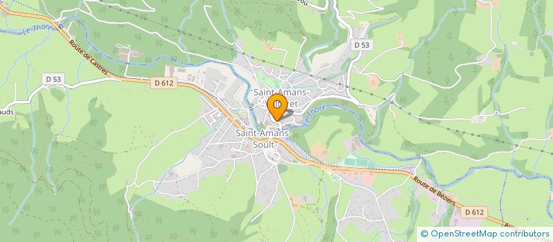 localisation de l'entreprise SOCIETE TEXTILE DU THORE à SAINT-AMANS-VALTORET