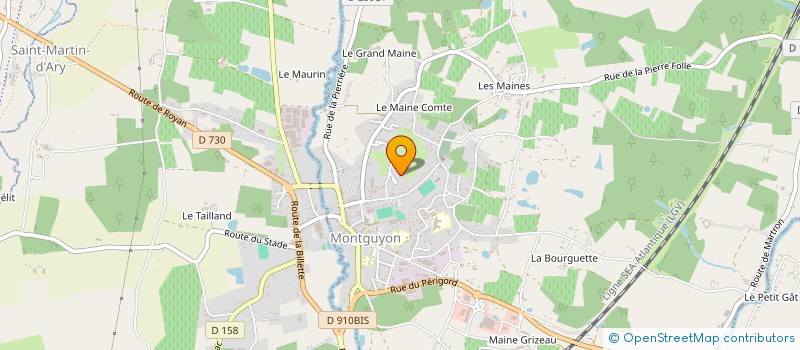 localisation de l'entreprise SOCIETE THIBAUD FRERES à MONTGUYON