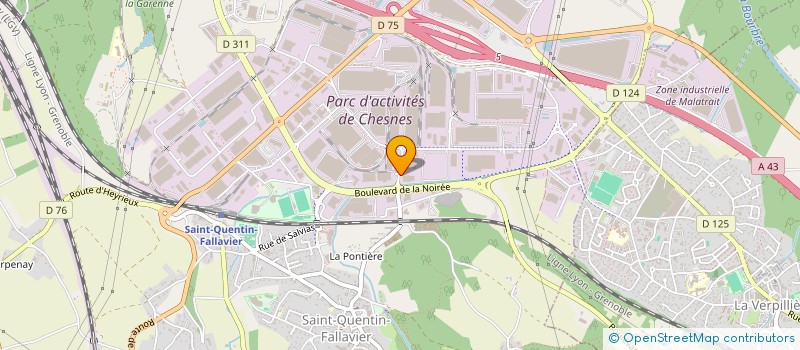 localisation de l'entreprise SOCIETE TOLERIE VENTILATION à SAINT-QUENTIN-FALLAVIER