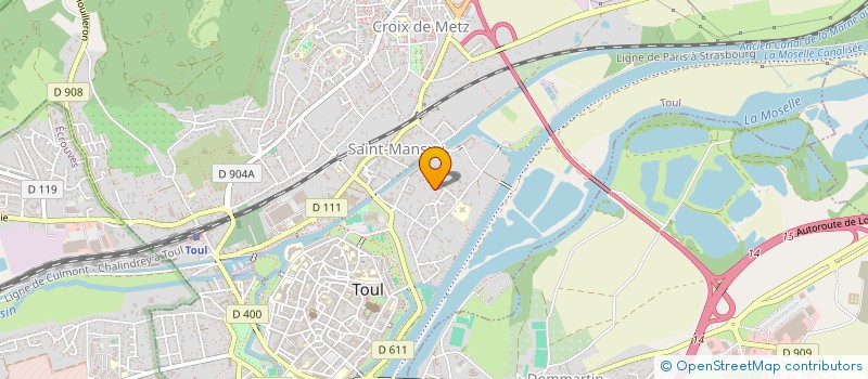 localisation de l'entreprise SOCIETE TOULOISE D IMPRIMERIE à TOUL