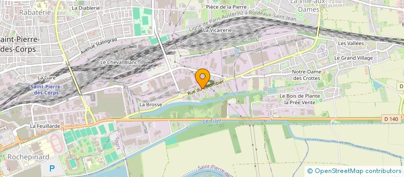 localisation de l'entreprise SOCIETE TOURAINE D ETANCHEITE à SAINT-PIERRE-DES-CORPS