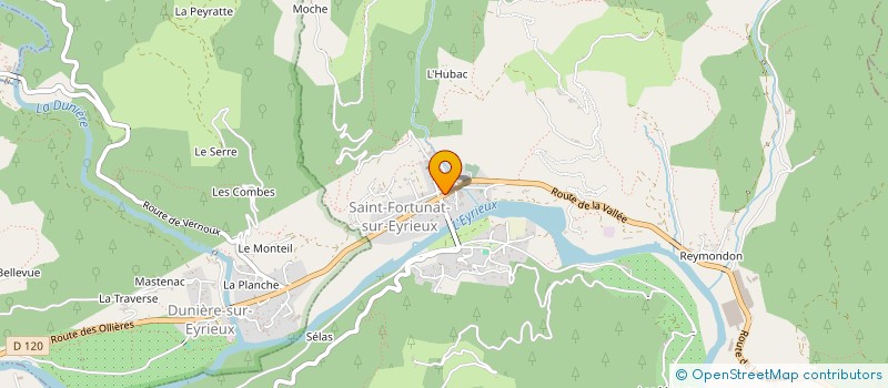 localisation de l'entreprise SOCIETE TOURISTIQUE BASSE ARDECHE à SAINT-FORTUNAT-SUR-EYRIEUX