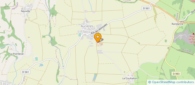 localisation de l'entreprise SOCIETE TRANSPORT FOURNIER à AURIERES