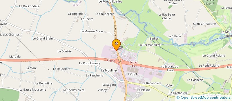 localisation de l'entreprise SOCIETE TRANSPORT LEMESLE à ETRELLES