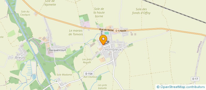 localisation de l'entreprise SOCIETE TRANSPORTS NATUREL à HOMBLEUX