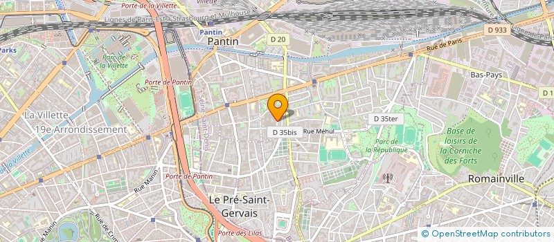 localisation de l'entreprise SOCIETE TRANSPORTS REIFF à PANTIN