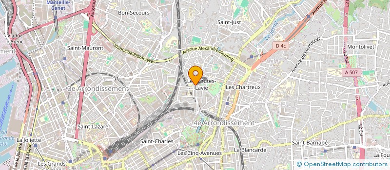 localisation de l'entreprise SOCIETE TRAVAUX BATIMENT à MARSEILLE