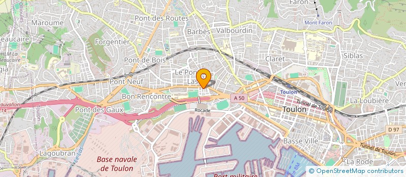 localisation de l'entreprise SOCIETE TRAVAUX BATIMENT NETTOYAGE à TOULON