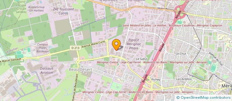 localisation de l'entreprise SOCIETE TRAVAUX ET D'INGENIERIE FORAGE à MERIGNAC