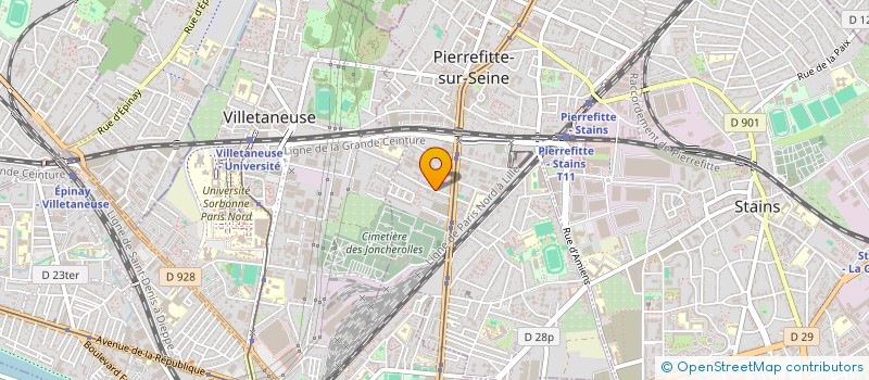 localisation de l'entreprise SOCIETE TRAVAUX IMMOBILIERS STI à PIERREFITTE-SUR-SEINE