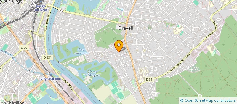localisation de l'entreprise SOCIETE TRAVAUX INTERIEURS BATIMENT ET AGENCEMENT à DRAVEIL