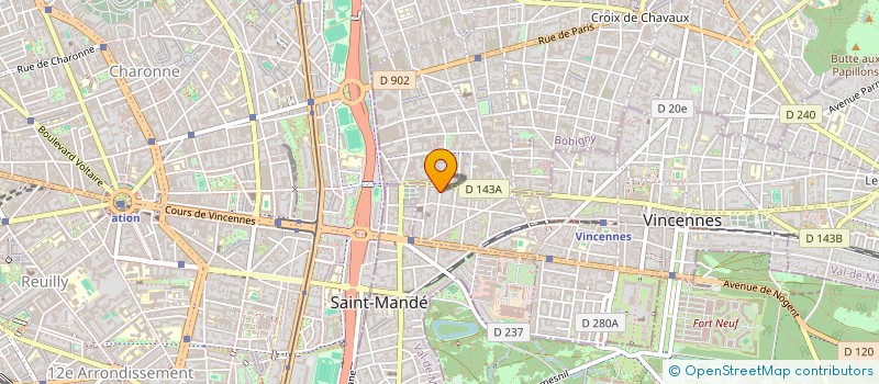 localisation de l'entreprise SOCIETE TRAVAUX ORGANISATION BATIMENT  VINCENNES