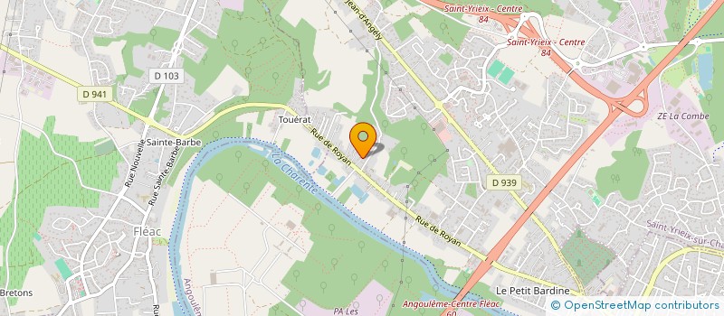 localisation de l'entreprise SOCIETE TRAVAUX PUBLICS CHARENTAIS à SAINT-YRIEIX-SUR-CHARENTE