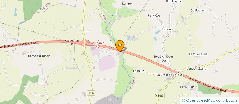 localisation de l'entreprise SOCIETE TRAVAUX PUBLICS CORNOUAILLE à RIEC-SUR-BELON