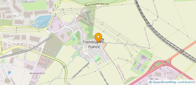 localisation de l'entreprise SOCIETE TREMBLAYSIENNE DE TRANSPORT EN VOITURE DE TRANSPORT AVEC CHAUFFEUR à TREMBLAY-EN-FRANCE