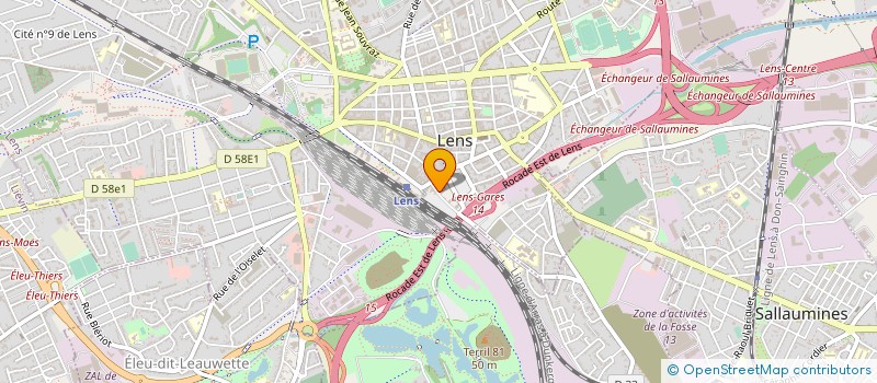 localisation de l'entreprise SOCIETE TRICOT  LENS