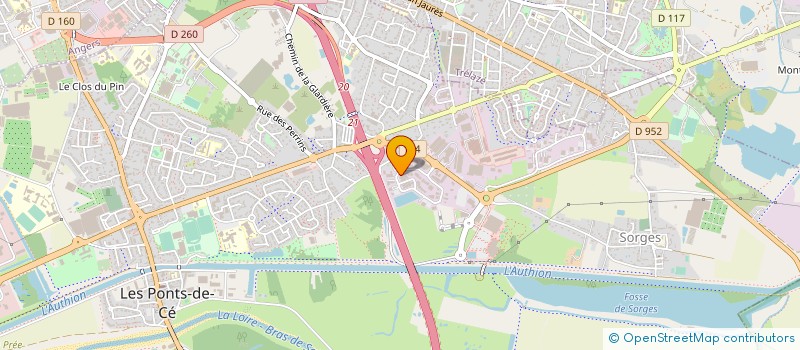 localisation de l'entreprise SOCIETE USINAGE TOURNAGE FRAISAGE  LES PONTS-DE-CE