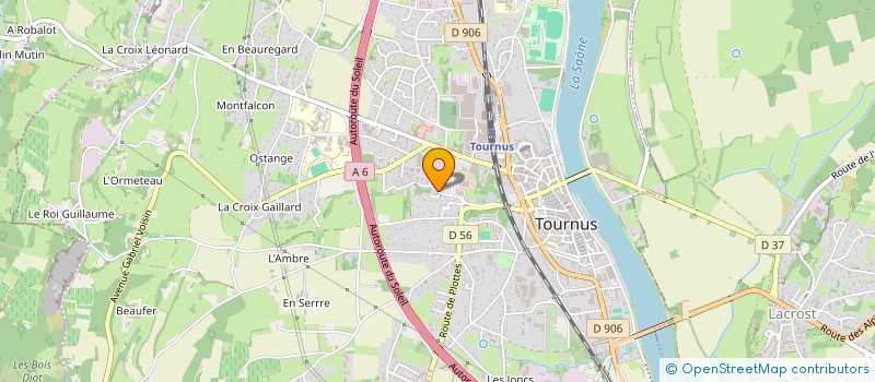 localisation de l'entreprise SOCIETE V V M à TOURNUS