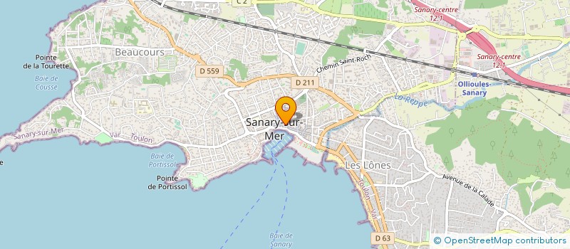 localisation de l'entreprise SOCIETE VAROISE D'EXPLOITATION DE BARS CREPERIES SALONS DE THE ET PETITE RESTAURATION SOVAREST à SANARY-SUR-MER