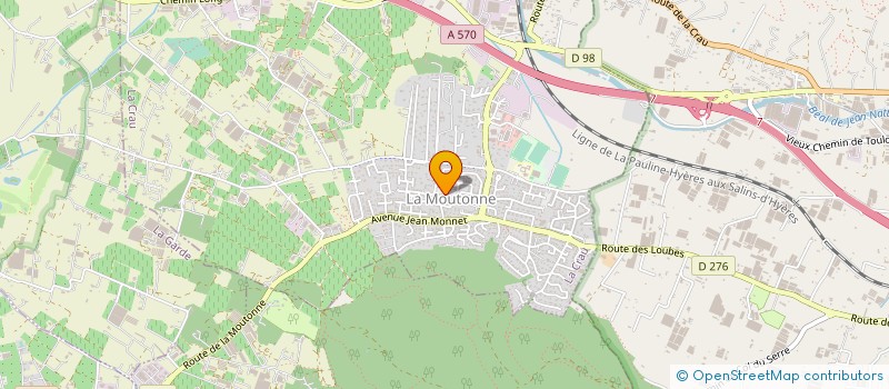 localisation de l'entreprise SOCIETE VAROISE DE MACONNERIE GENERALE à LA CRAU