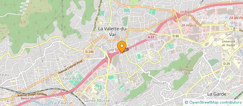 localisation de l'entreprise SOCIETE VAROISE DU CYCLE DE L'EAU à LA VALETTE-DU-VAR