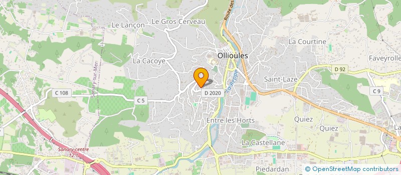 localisation de l'entreprise SOCIETE VAROISE DU PLEXIGLAS à OLLIOULES
