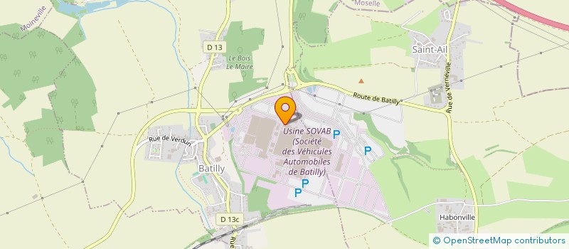 localisation de l'entreprise SOCIETE VEHICULES AUTOMOBILES BATILLY à BATILLY