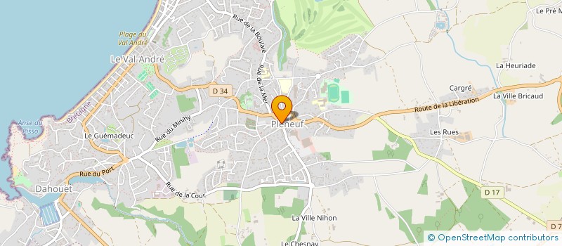 localisation de l'entreprise SOCIETE VETERINAIRE DU RIVAOE à PLENEUF-VAL-ANDRE