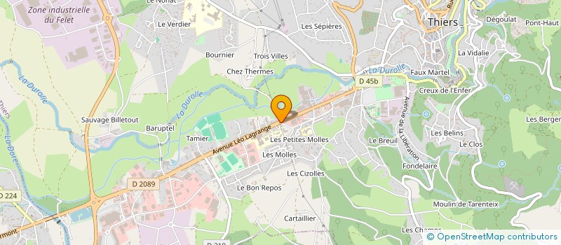 localisation de l'entreprise SOCIETE VIER à SAINT-GENES-CHAMPANELLE